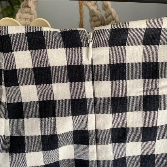 Forever 21 Black and White Checkered Midi Skirt - Picture 4 of 5